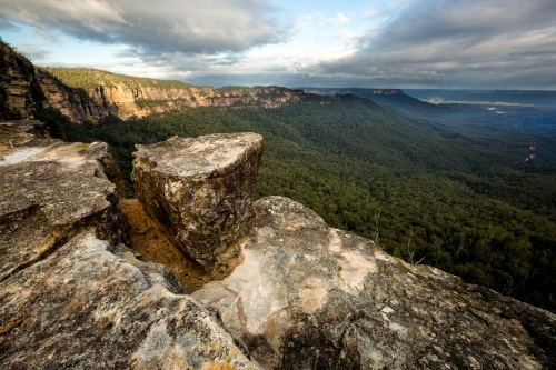 Looking towards Warragamba Dam from Mt Solitary - Australian Stock Image