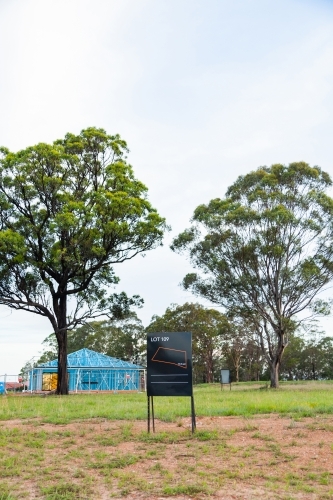 Lot for sale in area of new development - Australian Stock Image