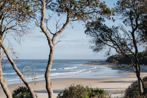 low tide at the beach - Australian Stock Image
