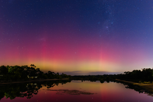 MELBOURNE, AUSTRALIA: Increased solar activity results in the Aurora Australis being visible - Australian Stock Image