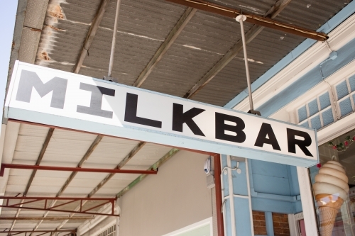 Milkbar sign - Australian Stock Image