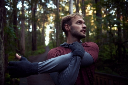 Morning Run in the Woods / Forest / Bush - Australian Stock Image