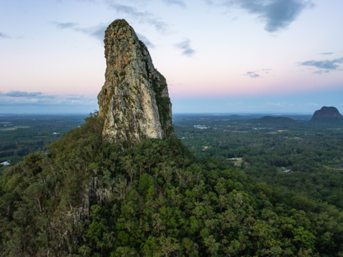 Mount Coonowirin at Dusk - Australian Stock Image