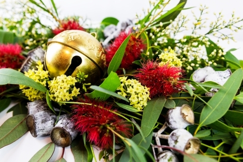 Native flower Christmas arrangement - Australian Stock Image