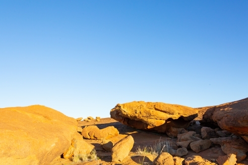 natural rock formation under blue sky - Australian Stock Image