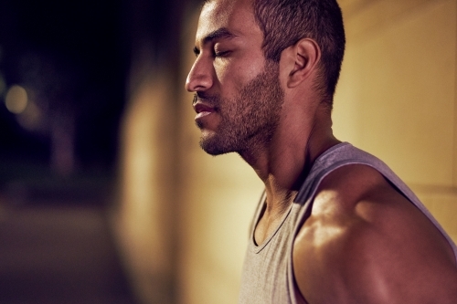 Night Fitness Urban City - Australian Stock Image