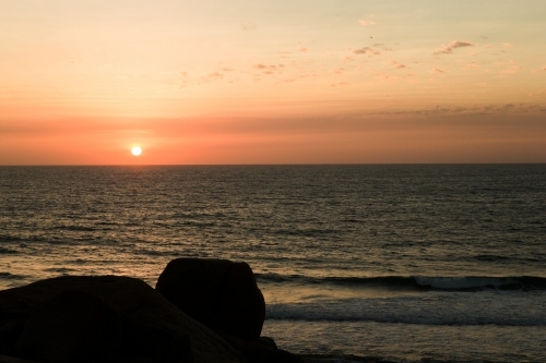 Ocean horizon at sunset - Australian Stock Image