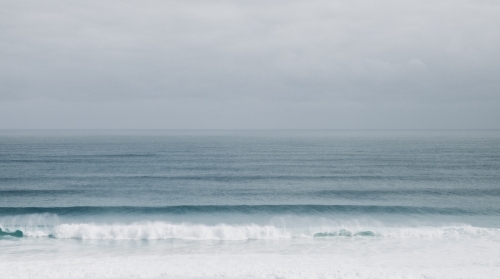 Ocean lines on an overcast day - Australian Stock Image