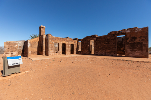 Old Onslow historic townsite building ruins - Australian Stock Image