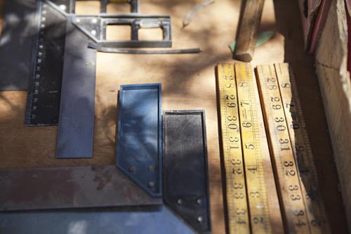 old rulers and set squares for sale - Australian Stock Image