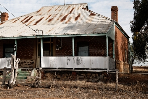 Old rundown house in historical country town