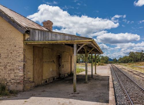 Outback train station - Australian Stock Image