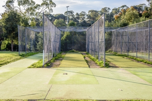 Outdoor softball baseball training facility. - Australian Stock Image