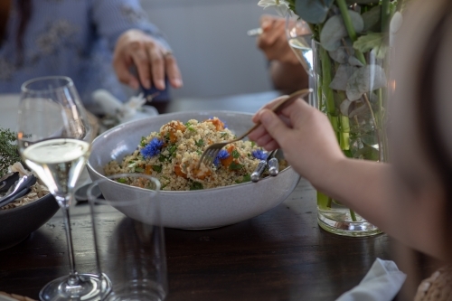 People at Dinner Party - Australian Stock Image