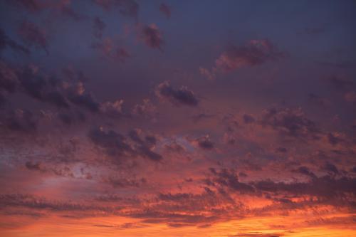 Perth fiery sunset - Australian Stock Image