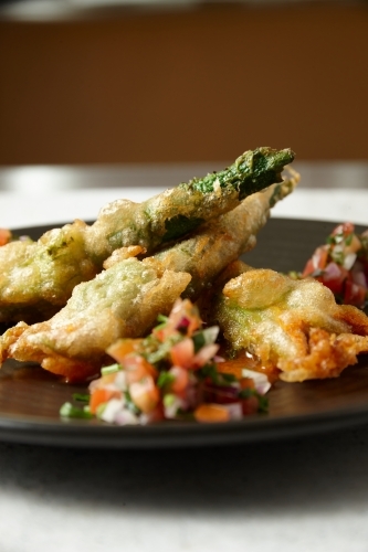 Platter of fritters - Australian Stock Image
