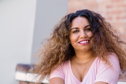 portrait of aboriginal woman - Australian Stock Image