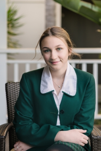 portrait of high school student - Australian Stock Image