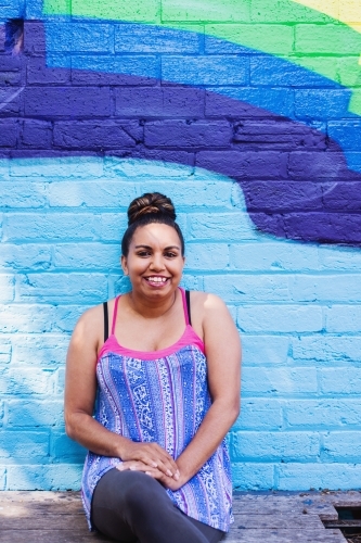 portrait of pretty aboriginal woman - Australian Stock Image