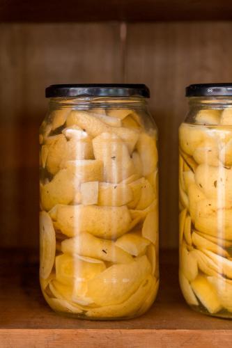 preserved lemons in a jar - Australian Stock Image