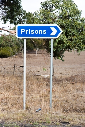 prisons sign - Australian Stock Image