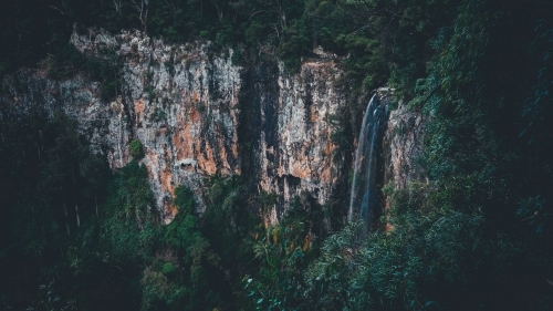 Purling Brook Falls - Australian Stock Image