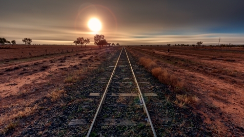 Railway Line - Australian Stock Image