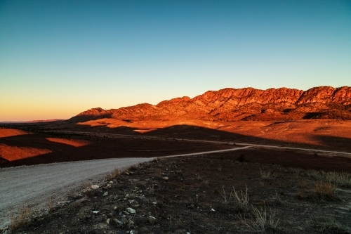 range lit by late afternoon light - Australian Stock Image