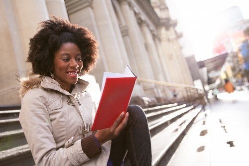 Reading in the City - Australian Stock Image