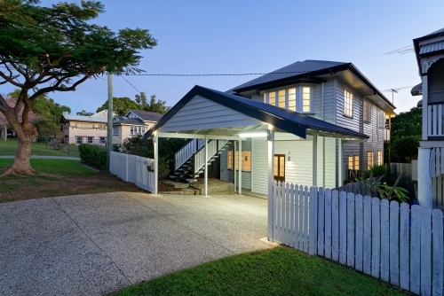 Renovated colonial, character home, old Queenslander - Australian Stock Image