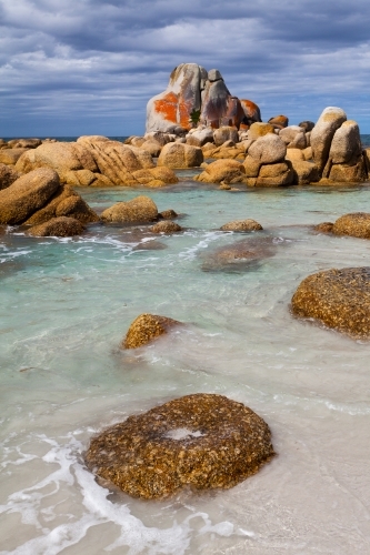 Rocks at Picnic Point - Mt William National Park - Tasmania - Australian Stock Image