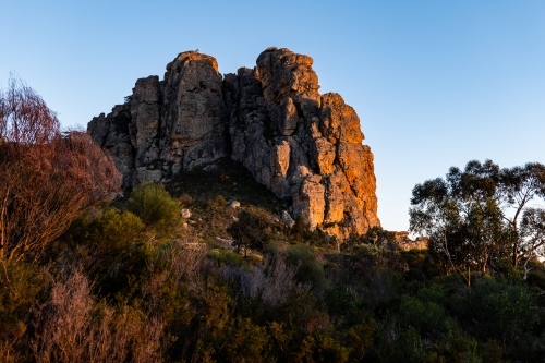 Rocky Buttresses and landscape of Mount Arapiles - Australian Stock Image