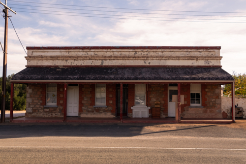 Run down old building in heritage country town, South Australia - Australian Stock Image