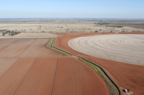 Rural Outback Aerial Farming Landscape