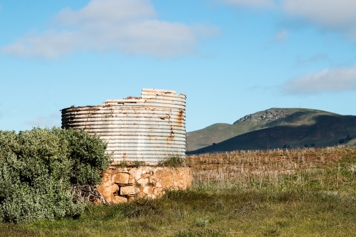 rusty old farm tank - Australian Stock Image