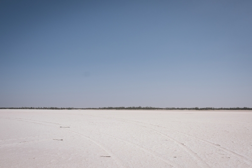 Salt lake in the Eastern Wheatbelt in Western Australia - Australian Stock Image