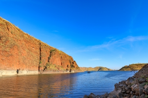 Scenic view of Lake Argyle - Australian Stock Image