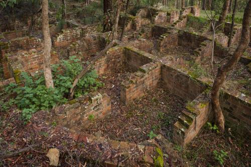 Shale Oil Refinery Ruins at Newnes - Australian Stock Image