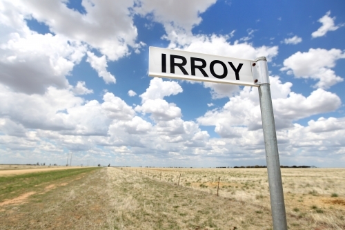 Sign post in remote NSW - Australian Stock Image