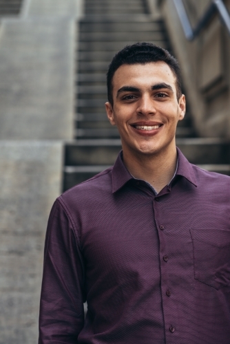 smiling man - Australian Stock Image