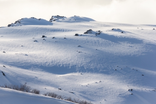 Snow-covered hillside - Australian Stock Image