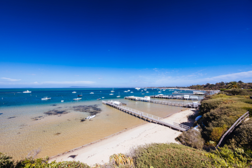 SORRENTO, AUSTRALIA - February 23 2025: View from Millionaire's Walk in Mornington Peninsula - Australian Stock Image
