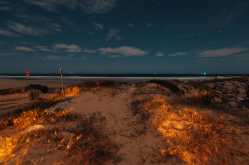 Starry night over Iluka Beach in the NSW northern rivers region - Australian Stock Image