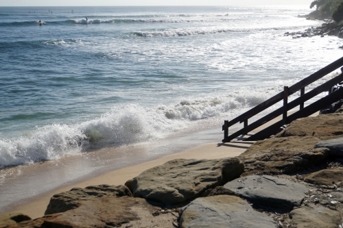 Steps leading down to the beach - Australian Stock Image