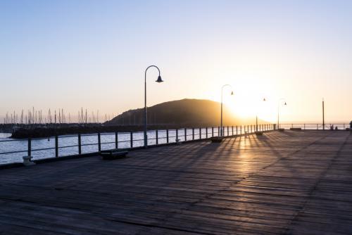 Sunrise at Coffs Harbour Jetty - Australian Stock Image