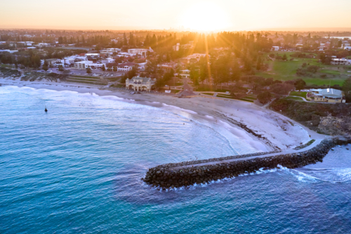 Sunrise Over Cottesloe Beach - Australian Stock Image