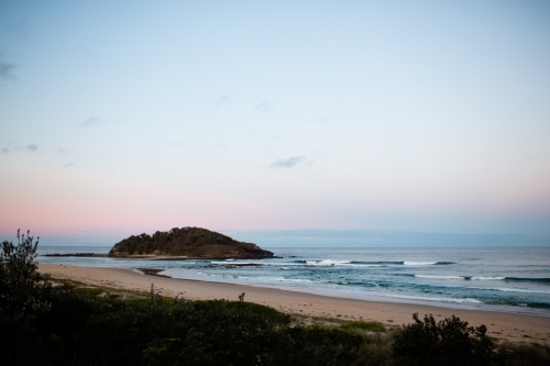 sunset at south coast beach - Australian Stock Image