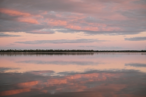 Sunset over Lake Yealering WA - Australian Stock Image