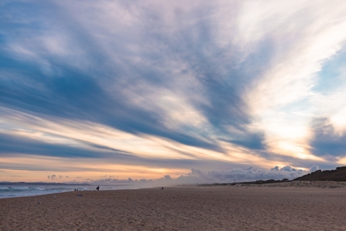 Sunset sky over Redhead Beach, Newcastle NSW - Australian Stock Image