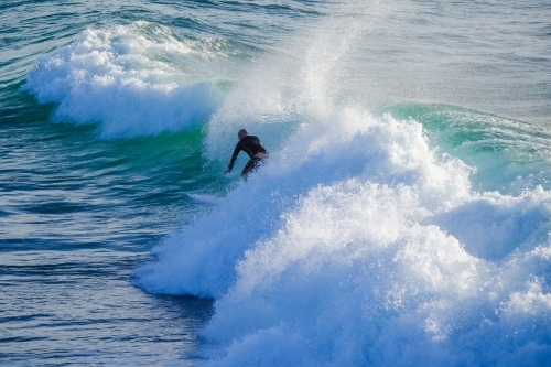 Surfing at Fingal Head - Australian Stock Image